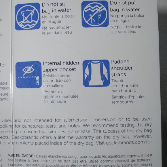 Geckobrands 30L Endeavor Waterproof Lightweight Backpack Ocean Geckoflage NEW - Picture 10 of 13